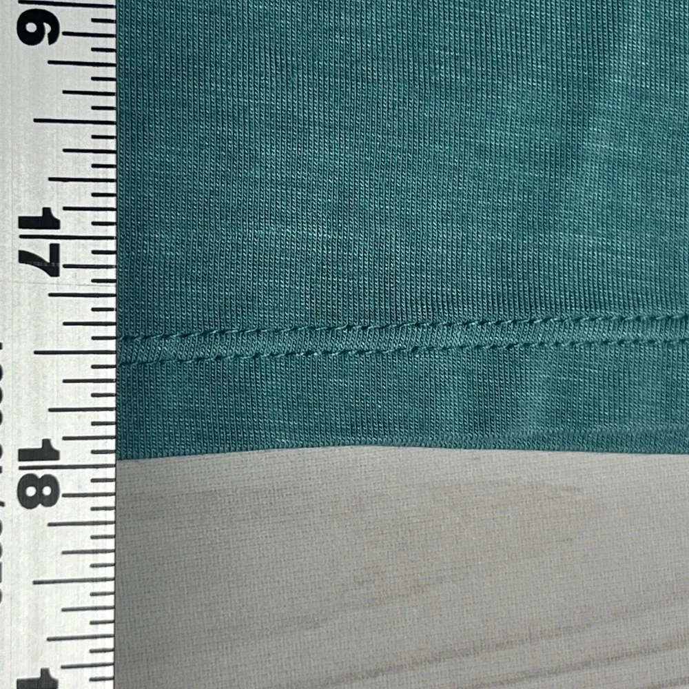 Babaton Everyday T-Shirt Womens Small Teal Solid Short‎ Sleeve Crop Top Basic